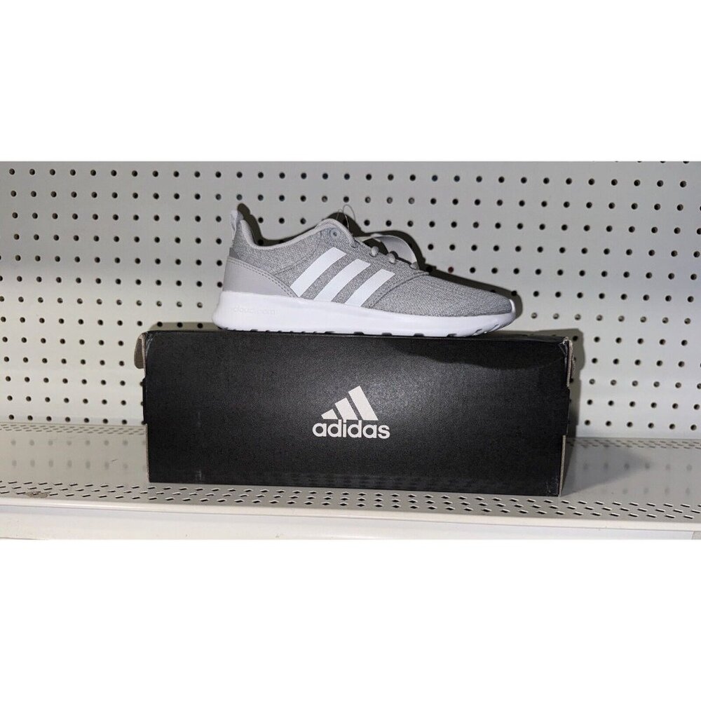 Adidas Cloudfoam QT Racer 2.0 Womens Athletic Running Shoes Size 7 Gray White